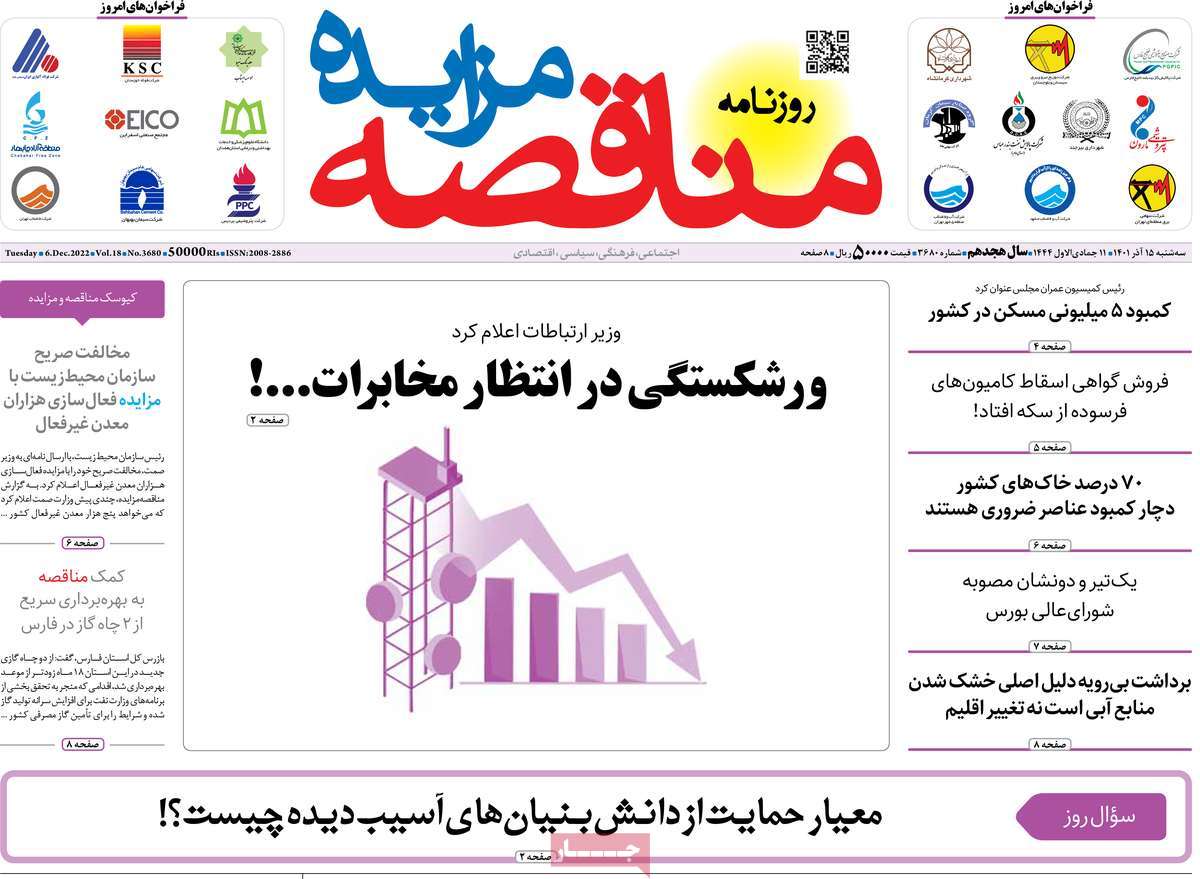 روزنامه های امروز مورخ 15-09-1401 24