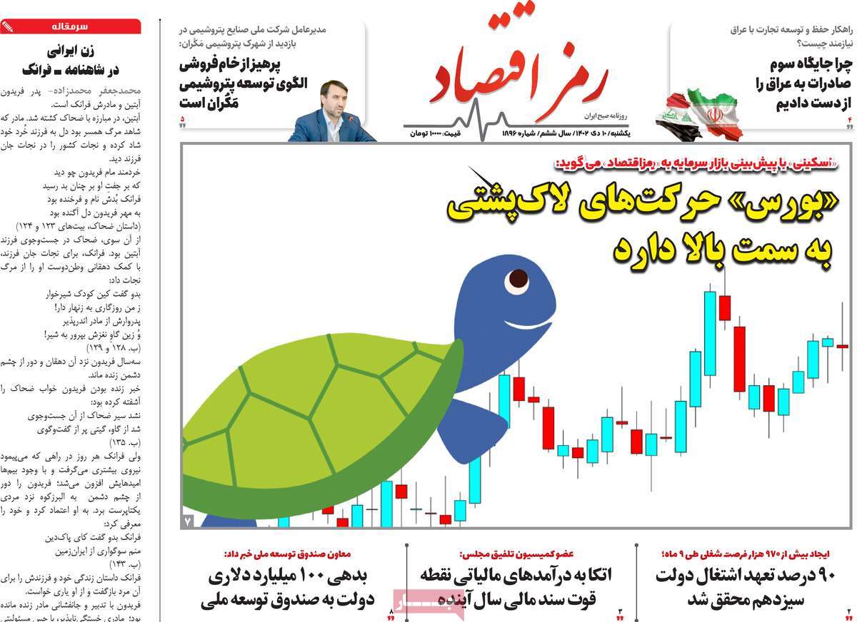 روزنامه های روز یکشنبه مورخ 10-10-1402 4